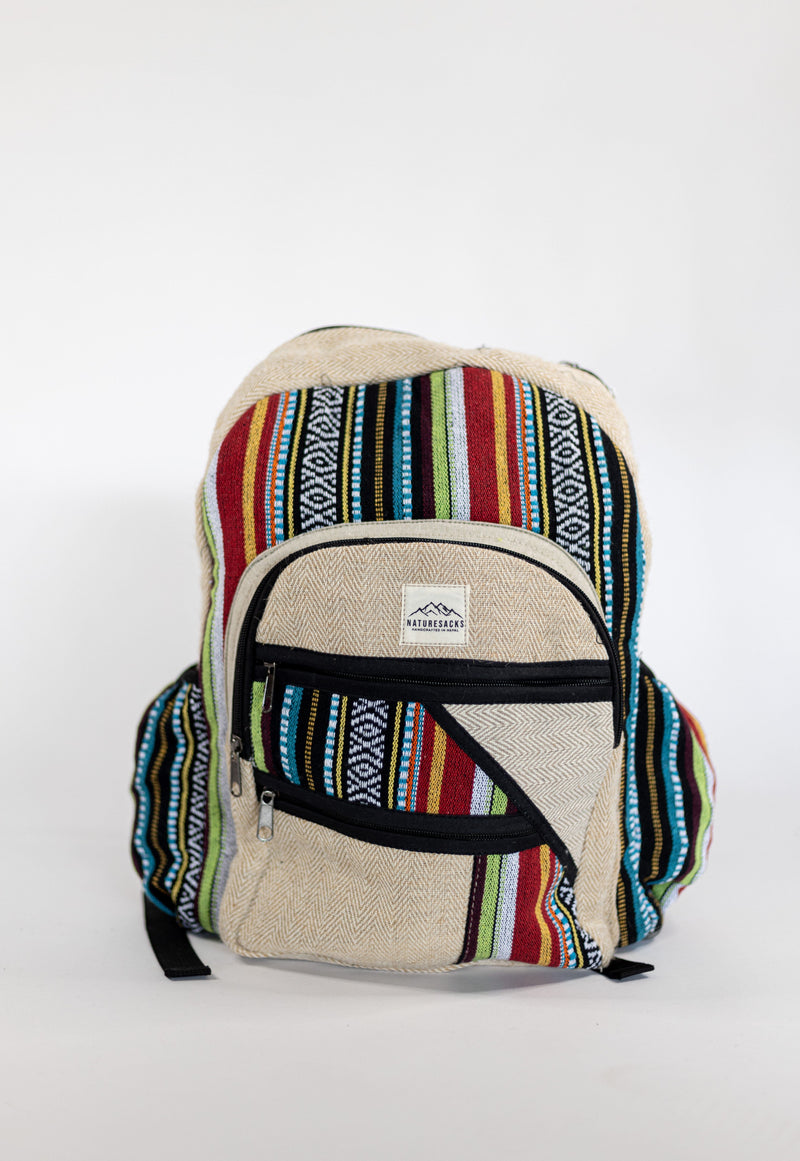 Naturesacks Backpack Rainbow Design Hemp Backpack CBD Distribution CBD CBD Wholesale