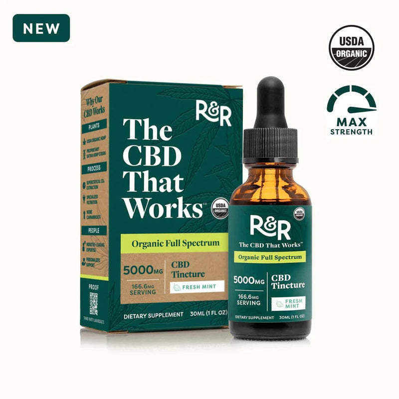 R+R Medicinals Tincture 5000mg Full Spectrum Tinctures - Fresh Mint CBD Distribution CBD CBD Wholesale